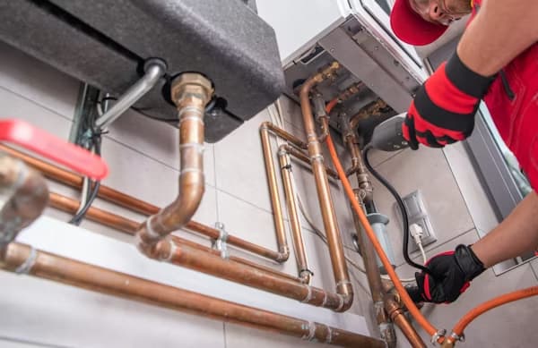 HVAC technician at work